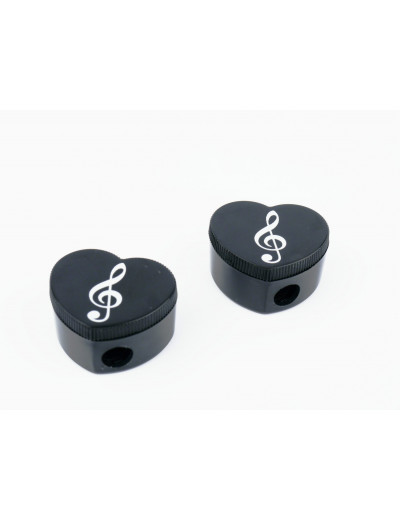 Sharpener heart g-clef black