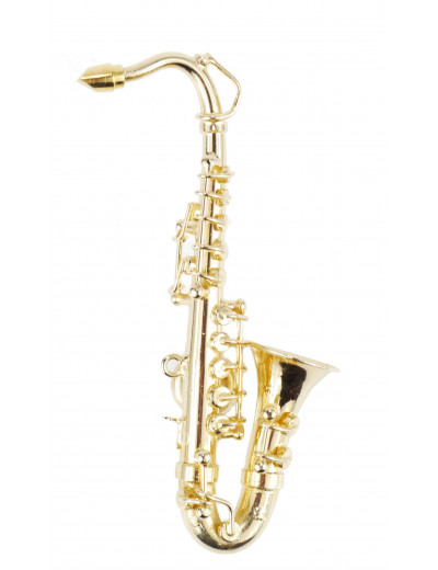 Magnet saxophone 8.0 cm (1/12) gold plated