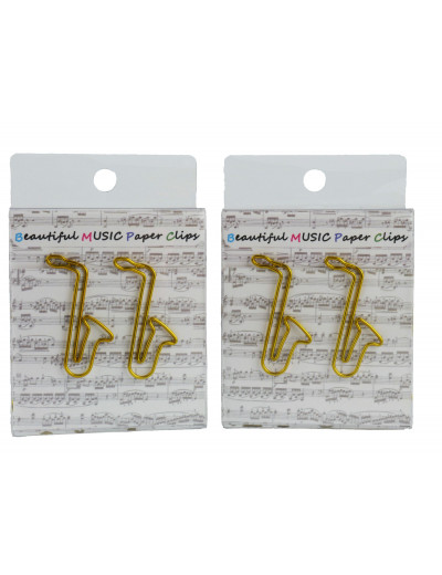 Paper clip saxophone golden (15 pcs/pack)