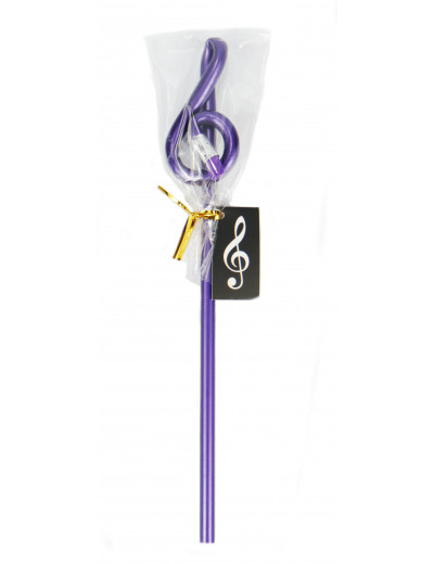 Pencil g-clef purple