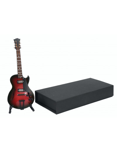 Electric Guitar with stand&gift case black/red 17 cm