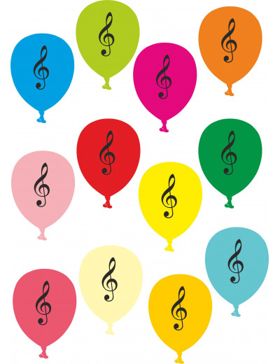 Balloon g-clef colourful Ø...