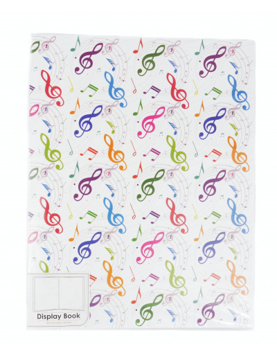 Display book g-clef white 20 pockets