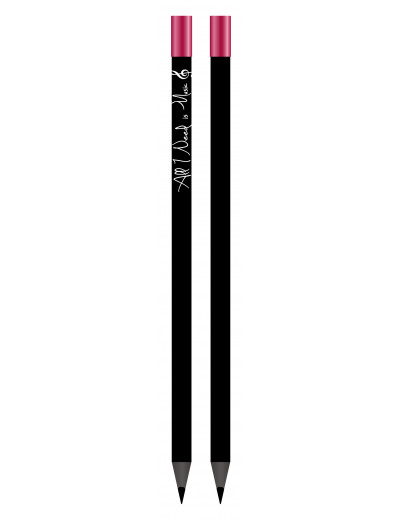 Pencil ''All I Need is Music'' magnetic black/red