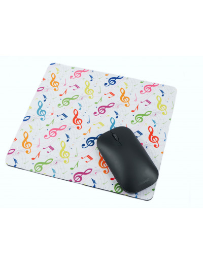 Mouse pad g-clef colourful