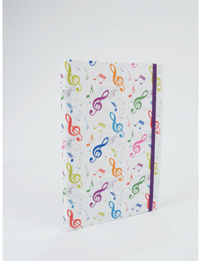 Notebook g-clef colourful...