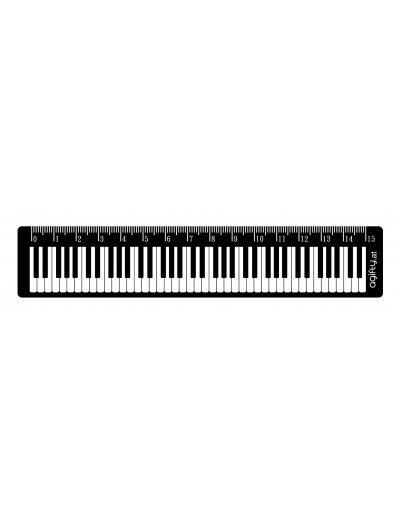 Ruler keyboard 15cm black