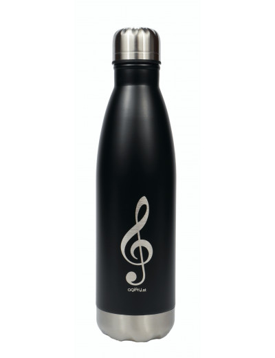 Thermo drink bottle: g-clef