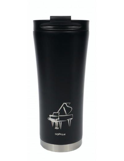 Coffee-to-go thermo mug: grand piano