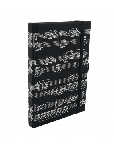 Notebook sheet music black...