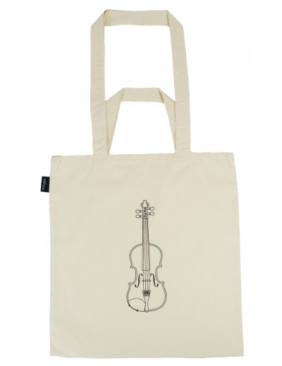 Tote bag violin natural (2...