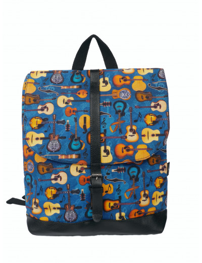 Backpack ''Be Passionate'' : Guitars & Me (blue)