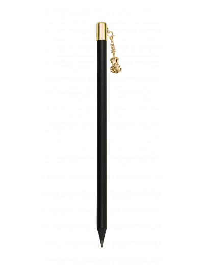 Pencil with violin charm gold
