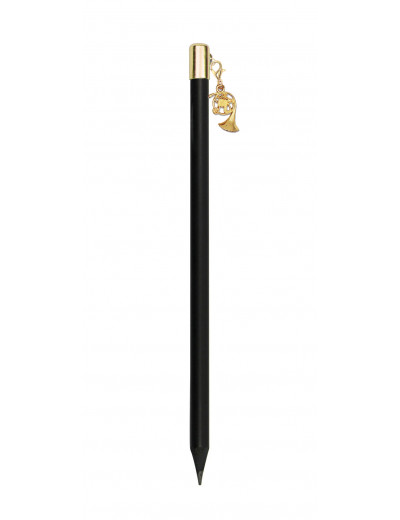 Pencil with horn charm gold
