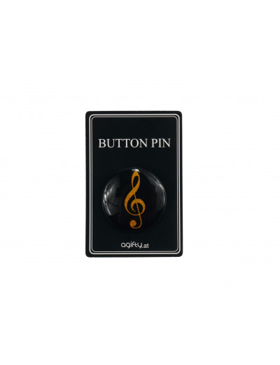 Button pin g-clef gold...