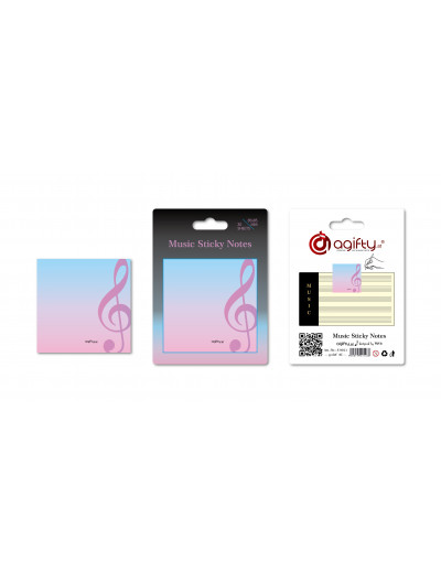 Sticky notes music: g-clef...