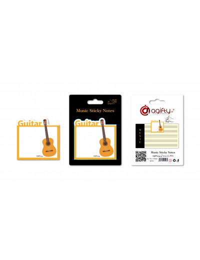 Sticky notes music: guitar...