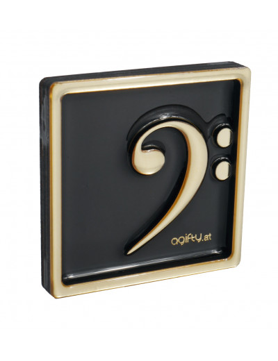 Magnet Bassschlüssel golden...